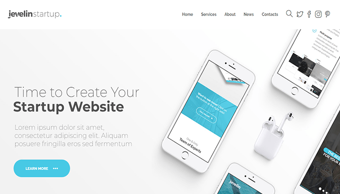 أفضل 15+ قوالب ووردبريس للمبرمجين في عام 2026 1 قوالب ووردبريس للمبرمجين Jevelin