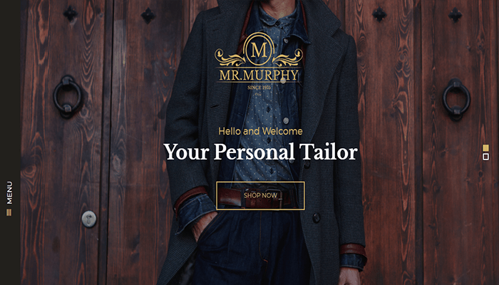 أفضل 10+ قوالب ووردبريس للخياطين لعام 2026 5 mr murphy tailoring wordpress theme