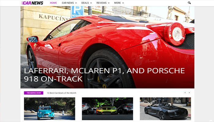 أفضل قوالب ووردبريس لمجلة السيارات لعام 2026 7 قالب ووردبريس لمجلة السيارات Newsmag