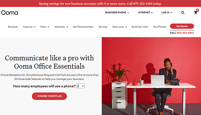 أفضل 7 تطبيقات أرقام هواتف الأعمال الافتراضية لعام 2025 2 أرقام هواتف الأعمال Ooma Office Phone