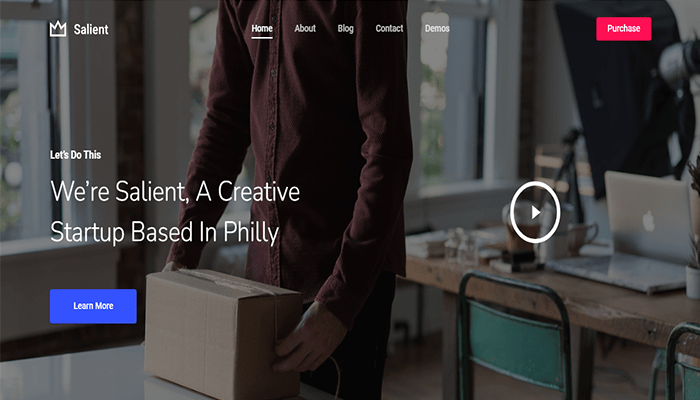 أفضل 15+ قوالب ووردبريس للمبرمجين في عام 2026 6 salient startup theme