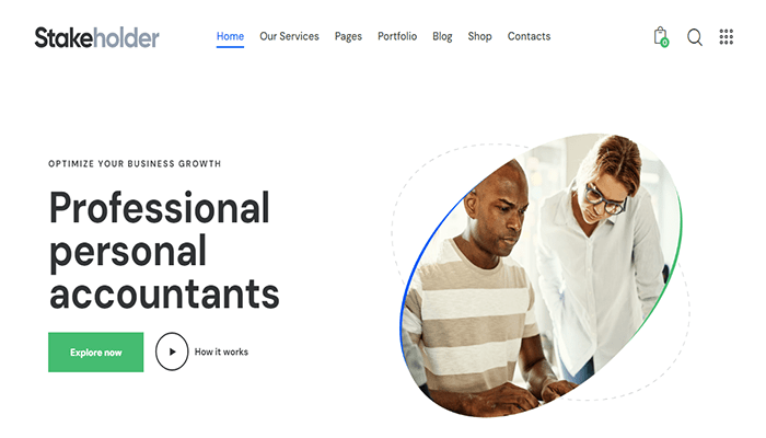 افضل 10 قوالب ادارة مشاريع ووردبريس مبتكرة لعام 2026 7 stakeholder consultancy firm theme