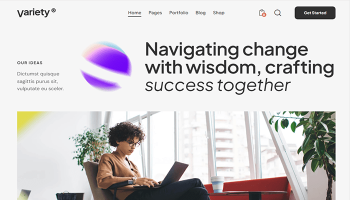 افضل 10 قوالب ادارة مشاريع ووردبريس مبتكرة لعام 2026 5 variety wordpress theme