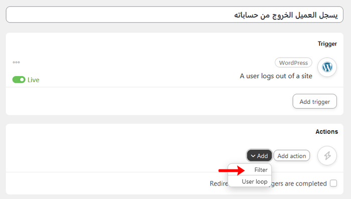 كيفية إرسال كوبونات تلقائية في ووردبريس لجلب العملاء مرة أخرى 5 Add filter customer