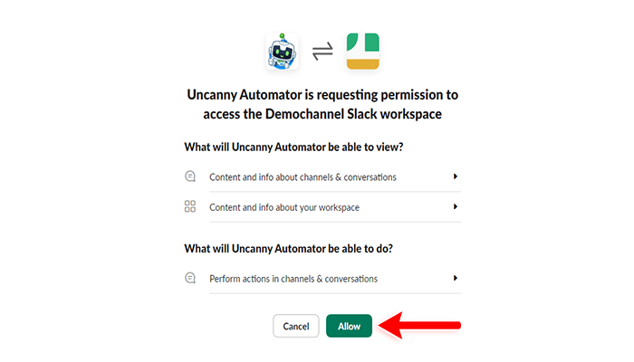 كيفية دمج سلاك مع ووردبريس (دليل المبتدئين) 5 منح Uncanny Automator إمكانية الوصول إلى سلاك