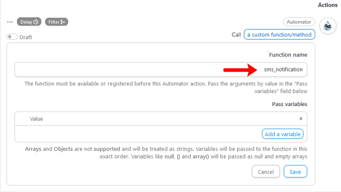 كيفية إرسال إشعارات Twilio عبر الرسائل القصيرة من ووكومرس (خطوة بخطوة) 17 automator integration