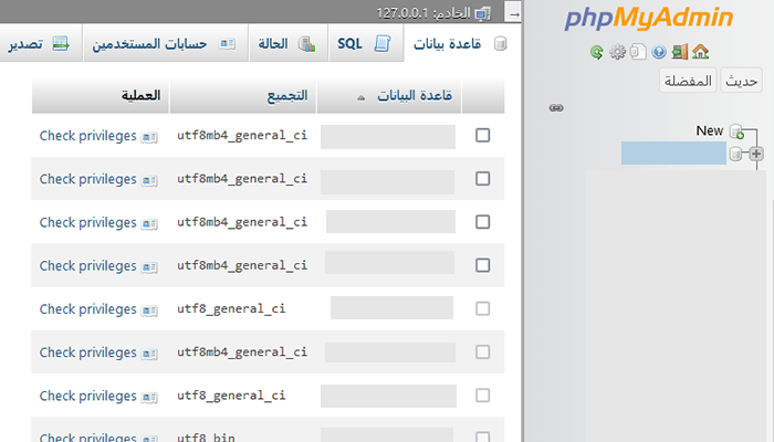 كيفية إصلاح خطأ ”WordPress Database Error Disk Full“ 5 ربط PHPMyAdmin بقاعدة البيانات الخاصة بك