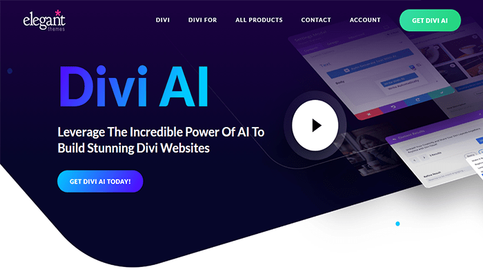 افضل 10 اضافات ووردبريس تستخدم الذكاء الاصطناعي والتعلم الآلي 4 divi ai