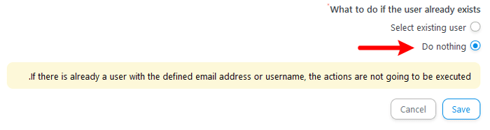 كيفية إنشاء سير عمل آلي في ووردبريس باستخدام Uncanny Automator 22 تكوين ما يجب فعله إذا كان المستخدم موجودًا بالفعل