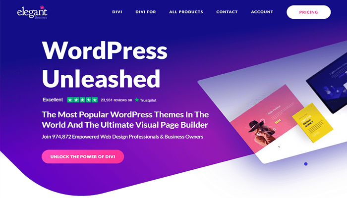 25 أعمال وشركات ووردبريس الأكثر نجاحًا اليوم 5 elegantthemes