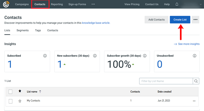 كيفية إرسال رسائل البريد الإلكتروني الآلي في ووردبريس 2 إنشاء قائمة بريد إلكتروني جديدة