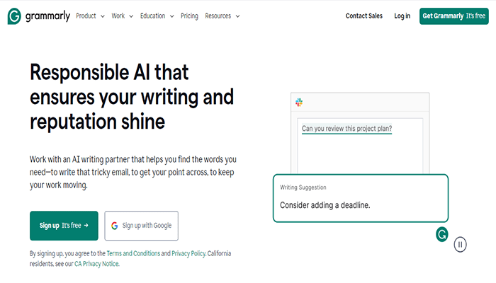 افضل 10 اضافات ووردبريس تستخدم الذكاء الاصطناعي والتعلم الآلي 6 grammarly