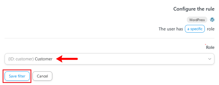 كيفية إرسال كوبونات تلقائية في ووردبريس لجلب العملاء مرة أخرى 21 save customer filter 1