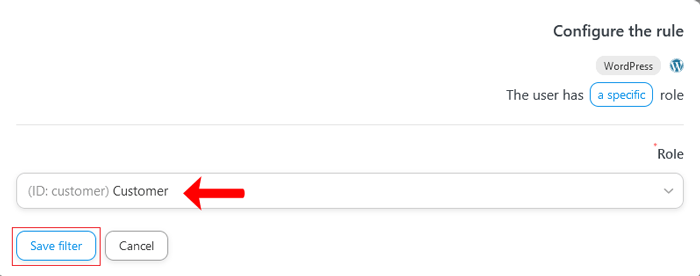 كيفية إرسال كوبونات تلقائية في ووردبريس لجلب العملاء مرة أخرى 7 save customer filter