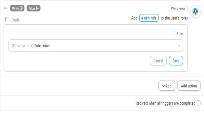 كيفية إنشاء سير عمل آلي في ووردبريس باستخدام Uncanny Automator 21 حدد دور المستخدم الذي تريد تعيينه