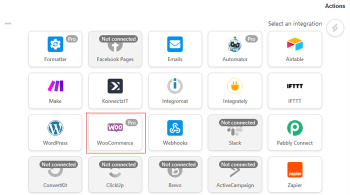 كيفية إرسال كوبونات تلقائية في ووردبريس لجلب العملاء مرة أخرى 22 selecting woocommerce integration