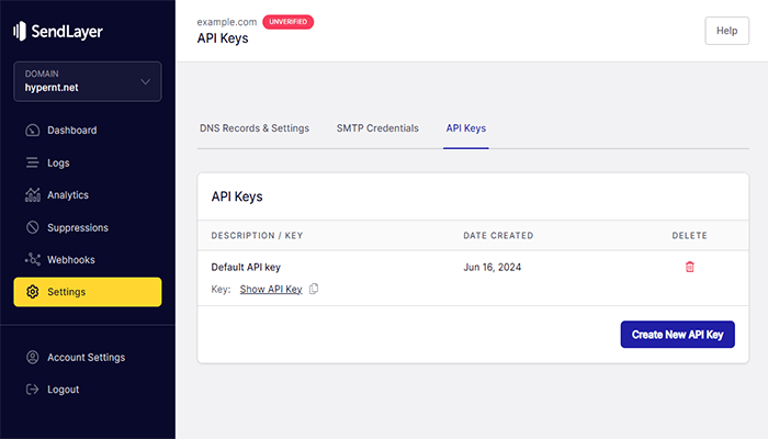 كيفية إصلاح مشكلة عدم إرسال البريد الإلكتروني في ووردبريس 17 sendlayer api keys page