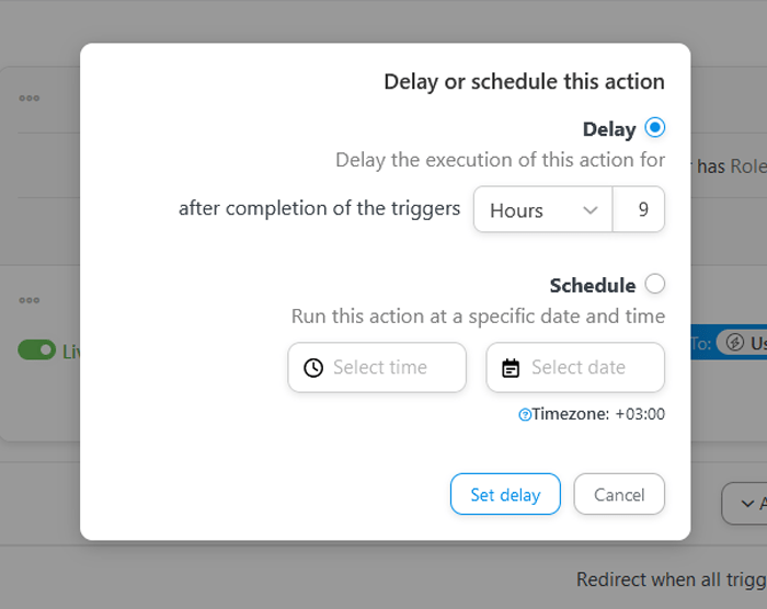 كيفية إرسال كوبونات تلقائية في ووردبريس لجلب العملاء مرة أخرى 14 set delay uncannyautomator