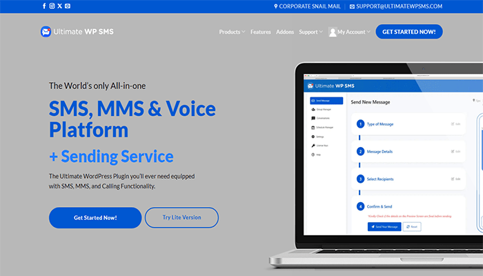 أفضل 9 اضافات التسويق عبر الرسائل النصية القصيرة لـ ووردبريس لعام 2025 3 اضافة التسويق عبر الرسائل النصية Ultimate WP SMS