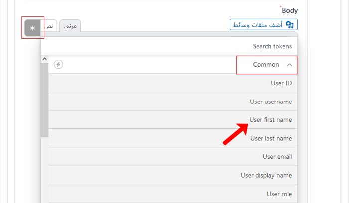 كيفية إرسال كوبونات تلقائية في ووردبريس لجلب العملاء مرة أخرى 11 user name token