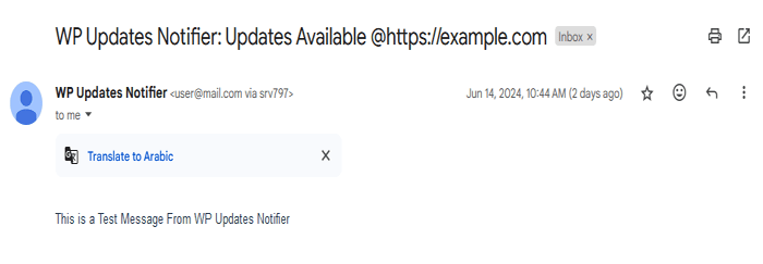 كيفية إعداد إشعارات البريد الإلكتروني لتحديثات ووردبريس 5 wp updates notifier test email