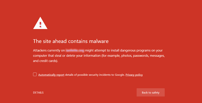 14 علامات تشير إلى اختراق موقع ووردبريس الخاص بك (نصائح الخبراء) 4 تحذير من البرامج الضارة للتصفح الآمن من جوجل