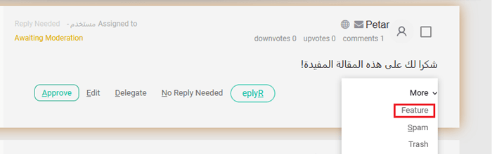 كيفية الإشراف على التعليقات في ووردبريس؟ دليل المبتدئين 22 thrive comments moderation feature