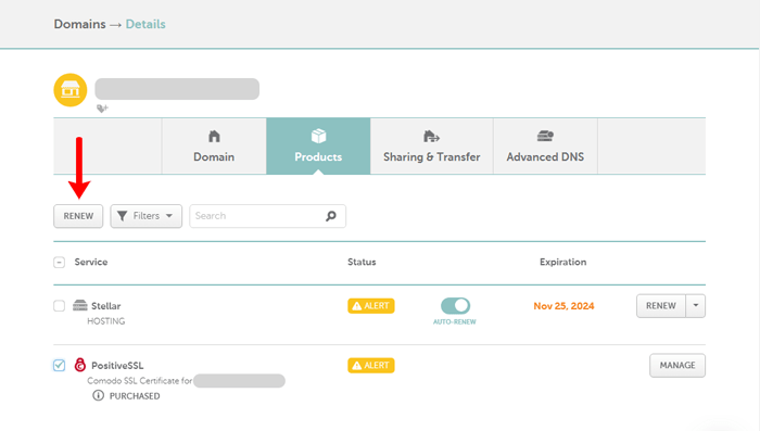 كيفية تجديد شهادة SSL (خطوة بخطوة للمبتدئين) 3 namecheap select ssl to renew