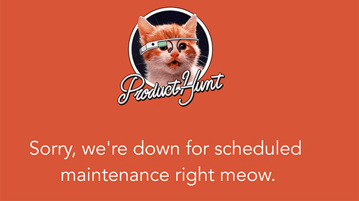 6 أفكار لصفحات الصيانة يمكنك استخدامها على موقع ووردبريس الخاص بك 14 product hunt maintenance page