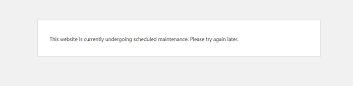 كيفية إصلاح مشكلة توقف ووردبريس في وضع الصيانة (الطريقة السهلة) 1 مثال على وضع صيانة WPCode