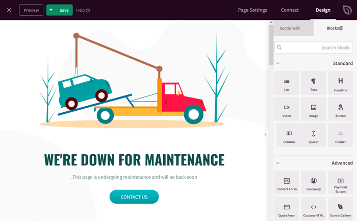 إصلاح خطأ Briefly unavailable for scheduled maintenance في ووردبريس 7 seedprod visual editor