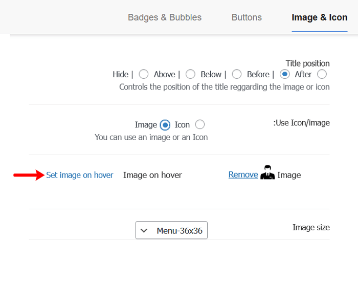 كيفية إضافة أيقونات الصور إلى ووردبريس في قوائم التنقل 11 إضافة رسوم متحركة "عند التمرير" إلى أيقونة صورة ووردبريس