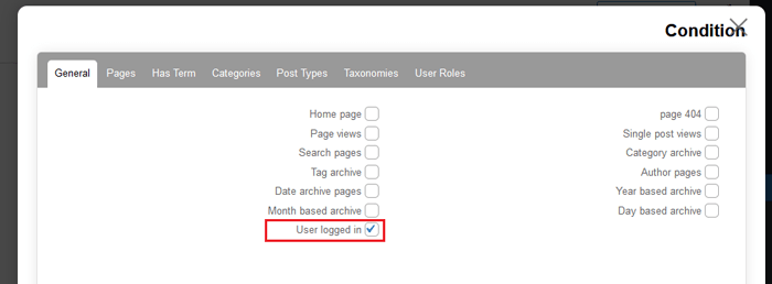 كيفية إضافة المنطق الشرطي إلى القوائم في ووردبريس (خطوة بخطوة) 7 حدد المستخدم المسجل الدخول كشرط