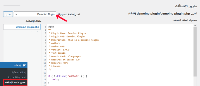 كيفية لصق مقتطفات من الويب في ووردبريس دليل المبتدئين 11 إضافة الكود إلى الاضافة الخاصة بالموقع