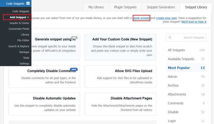 45+ حيلة مفيدة للغاية لـ ملف Functions ووردبريس 2 addsnippet