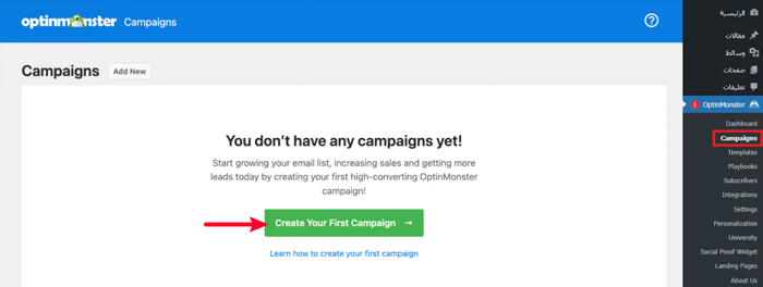 كيفية عرض محتوى مخصص لمستخدمين مختلفين في ووردبريس 4 إنشاء حملة جديدة