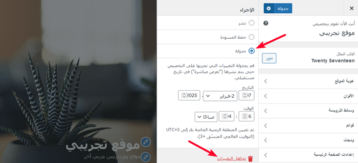 كيفية استخدام أداة تخصيص قالب ووردبريس مثل المحترفين (الدليل النهائي) 17 schedule customizer settings