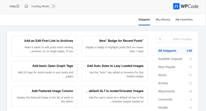 45+ حيلة مفيدة للغاية لـ ملف Functions ووردبريس 1 مكتبة WPCode