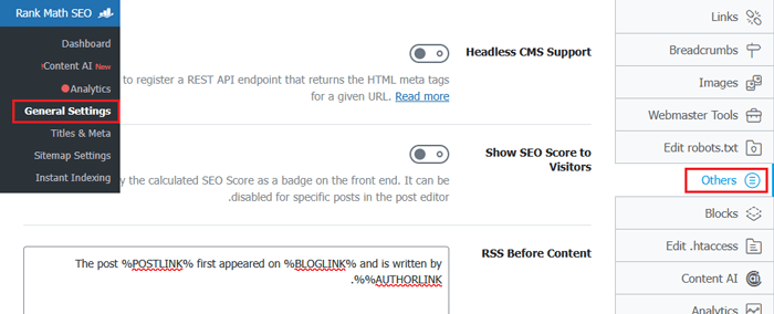 كيفية تخصيص موجزات RSS ووردبريس الخاص بك بالكامل 1 إضافة محتوى مخصص إلى موجز RSS ووردبريس باستخدام رانك ماث
