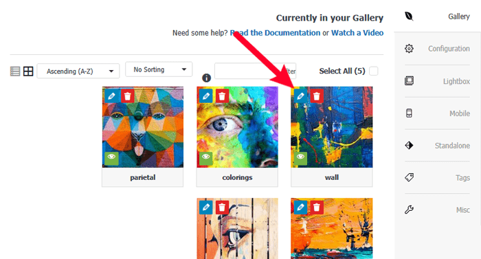 كيفية اضافة الفئات والوسوم إلى مكتبة الوسائط في ووردبريس 8 انقر على أيقونة القلم الرصاص لتحرير الصورة