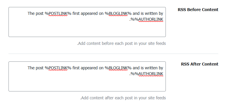 دليل المبتدئين لمنع كشط محتوى المدونة في ووردبريس 6 إضافة محتوى قبل وبعد كل منشور في موجز RSS الخاص بك