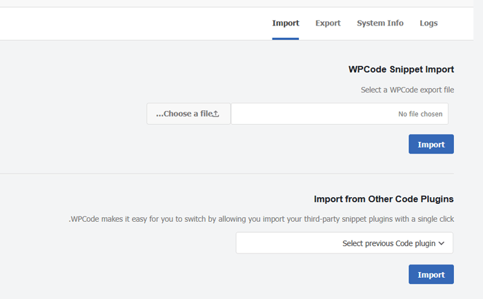 كيفية اضافة كود مخصص بسهولة إلى ووردبريس (دون تعطيل موقعك) 16 wpcode import code snippets