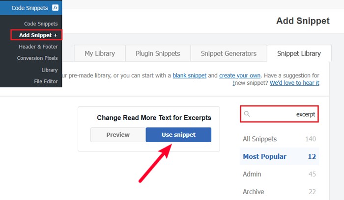 كيفية تخصيص مقتطفات ووردبريس (لا يتطلب الأمر أي كود) 9 ابحث عن مقتطف WPCode حسب الاسم