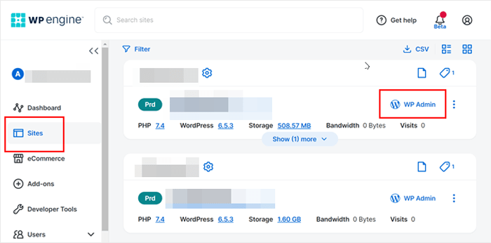 كيفية العثور على عنوان URL لتسجيل الدخول إلى ووردبريس الخاص بك (دليل المبتدئين) 9 وصول مسؤول ووردبريس الخاص بـ WPEngine