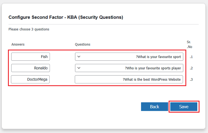 كيفية إضافة أسئلة الأمان إلى شاشة تسجيل الدخول إلى ووردبريس 2 addsecurityquestionsconfiguresecondfactor