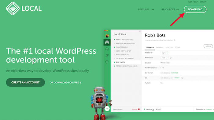 كيفية تثبيت ووردبريس محليًا على ماك (طريقتان سهلتان) 1 Local by Flywheel