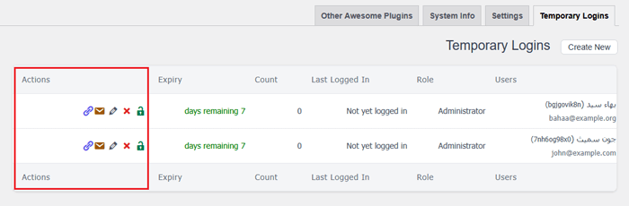 كيفية انشاء تسجيل دخول مؤقت لـ ووردبريس (بدون كلمات مرور) 4 انقر هنا لنسخ عنوان تسجيل الدخول المؤقت.