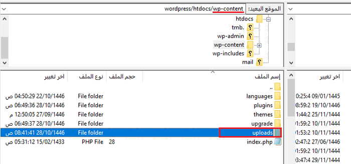 أين يقوم ووردبريس بتخزين الصور على موقعك؟ 2 مجلد المرفوعات في ووردبريس