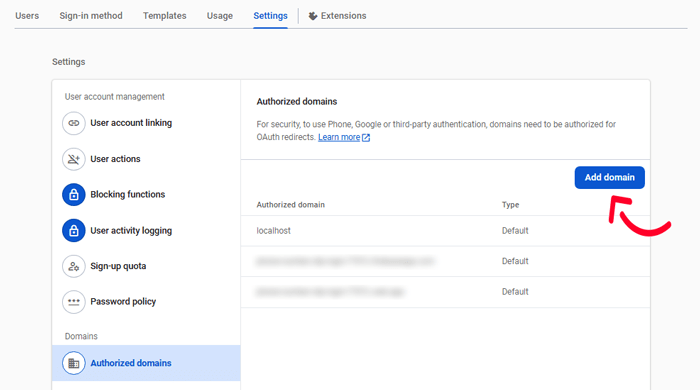 كيفية إضافة تسجيل الدخول برقم الهاتف عبر OTP في ووردبريس 10 انقر فوق زر إضافة نطاق