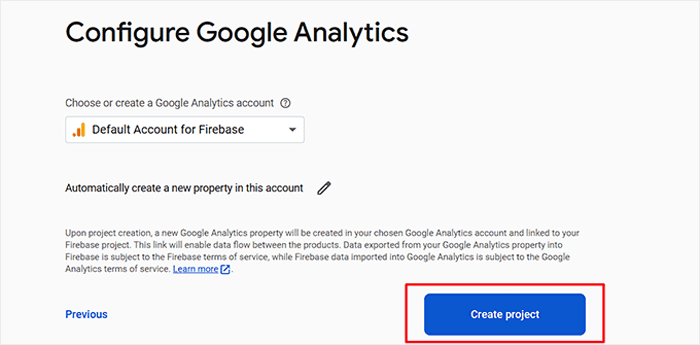 كيفية إضافة تسجيل الدخول برقم الهاتف عبر OTP في ووردبريس 7 انقر فوق زر إنشاء المشروع